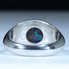 Natural Boulder Opal Matrix Mens Silver Ring - Size 9 Code - MR55