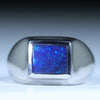 Silver Men's Opal Ring - Australian Opal Shop - 186 Brisbane Rd - Gold, Coast - Qld