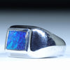 Silver Opal Mend's Ring - October Birthstone - Australian Opal Shop