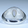 Natural Queensland Crystal Opal Mens Silver Ring - Size 10.5 Code - MR36