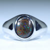 Silver Opal Men's Ring - Australian Opal Shop - Gold Coast - Qld