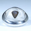 Natural Boulder Opal Mens Silver Ring - Size 8.5 Code - MR44