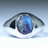 Silver Opal Men's Ring - Australian Opal Shop - Gold Coast - Qld