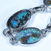 Australian Boulder Opal Silver Bracelet 16.5cm - 20.5cm Code  D29