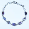 Australian Boulder Opal Silver Bracelet 16cm - 20.5cm Code  D32
