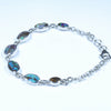 Australian Boulder Opal Silver Bracelet 16.5cm - 20.5cm Code  D29