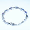 Australian Boulder Opal Silver Bracelet 15.5cm - 19.5cm Code  D30