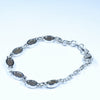 Australian Boulder Opal Silver Bracelet 15.5cm - 19.5cm Code  D30