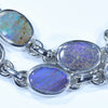 Australian Boulder Opal Silver Bracelet 15.5cm - 19.5cm Code  D30