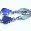 Australian Boulder Opal Silver Bracelet 15.5cm - 19.5cm Code  D01