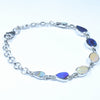 Australian Boulder Opal Silver Bracelet 15.5cm - 19.5cm Code  D01