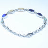 Australian Boulder Opal Silver Bracelet 15.5cm - 19.5cm Code  D01