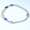 Australian Boulder Opal Silver Bracelet 15.5cm - 19.5cm Code  D01