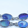 Australian Boulder Opal Silver Bracelet 17cm - 20.5cm Code  D31