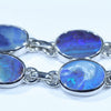 Australian Boulder Opal Silver Bracelet 17cm - 20.5cm Code  D31