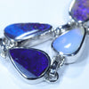Australian Boulder Opal Silver Bracelet 16cm - 19cm Code  D28