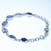 Australian Boulder Opal Silver Bracelet 16cm - 20.5cm Code  D32