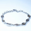 Australian Boulder Opal Silver Bracelet 16cm - 20.5cm Code  D32