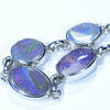 Australian Boulder Opal Silver Bracelet 16cm - 20.5cm Code  D32