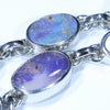 Australian Boulder Opal Silver Bracelet 16cm - 20.5cm Code  D32