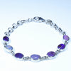 Natural Australian Boulder Opal Silver Bracelet - Australian Opal Shop