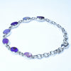 Australian Boulder Opal Silver Bracelet 15cm - 19.5cm Code  D02