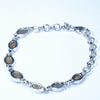 Australian Boulder Opal Silver Bracelet 15cm - 19.5cm Code  D02