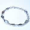Australian Boulder Opal Silver Bracelet 16cm - 19cm Code  D33
