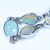 Australian Boulder Opal Silver Bracelet 16cm - 19cm Code  D33