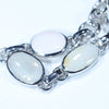 Natural Coober Pedy Solid Opal Silver Bracelet 15.5cm - 19.5cm Code  D38