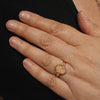 Coober Pedy Crystal Opal and Diamond Gold Ring - Size 7 US Code - T12