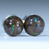 Silver Opal Ball Studs - Australian Opal Shop - 186 Brisbane Rd - Gold Coast