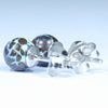 Australian Boulder Opal Matrix Silver Stud Earrings (6mm) Code V46