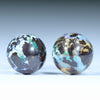 Natural Australian Solid Queensland Boulder Opal Matrix Silver Studs