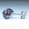 Australian Boulder Opal Matrix Silver Stud Earrings (7mm) Code V55