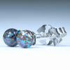 Sterling Silver - X2 Solid Queensland Boulder Opal Matrix