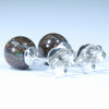 Australian Boulder Opal Matrix Silver Stud Earrings (6.5mm) Code V56