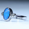White Gold Opal and Diamond Ring - Opal Birthstone foe October