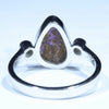 Australian Boulder Opal and Diamond White Gold Ring - Size 7.5 US Code T46