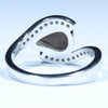 Australian Boulder Opal and Diamond White Gold Ring - Size 7 US Code T45