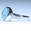Sterling Silver - Solid Queensland Boulder Opal - Natural Diamonds