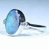 Sterling Silver - Solid Queensland Boulder Opal - Natural Diamonds