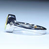 Australian Solid Boulder Opal and Diamond Silver Ring - Size 6.75 Code CC583