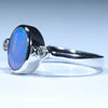 Sterling Silver - Solid Queensland Boulder Opal - Natural Diamonds