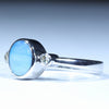 Sterling Silver - Solid Queensland Boulder Opal - Natural Diamonds
