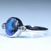 Sterling Silver - Solid Queensland Boulder Opal - Natural Diamonds 