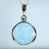 Natural Australian Boulder Opal and Diamond Gold Pendant (16mm x 16mm) Code - Z37