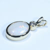 10k Gold - Solid Coober Pedy White Opal - Natural Diamond