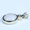 Coober Pedy White Opal and Diamond Gold Pendant (11mm x 8.5mm) Code - Z34