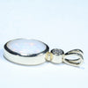 Coober Pedy White Opal and Diamond Gold Pendant (11mm x 8.5mm) Code - Z34